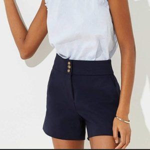 Loft high-waisted three-button shorts
